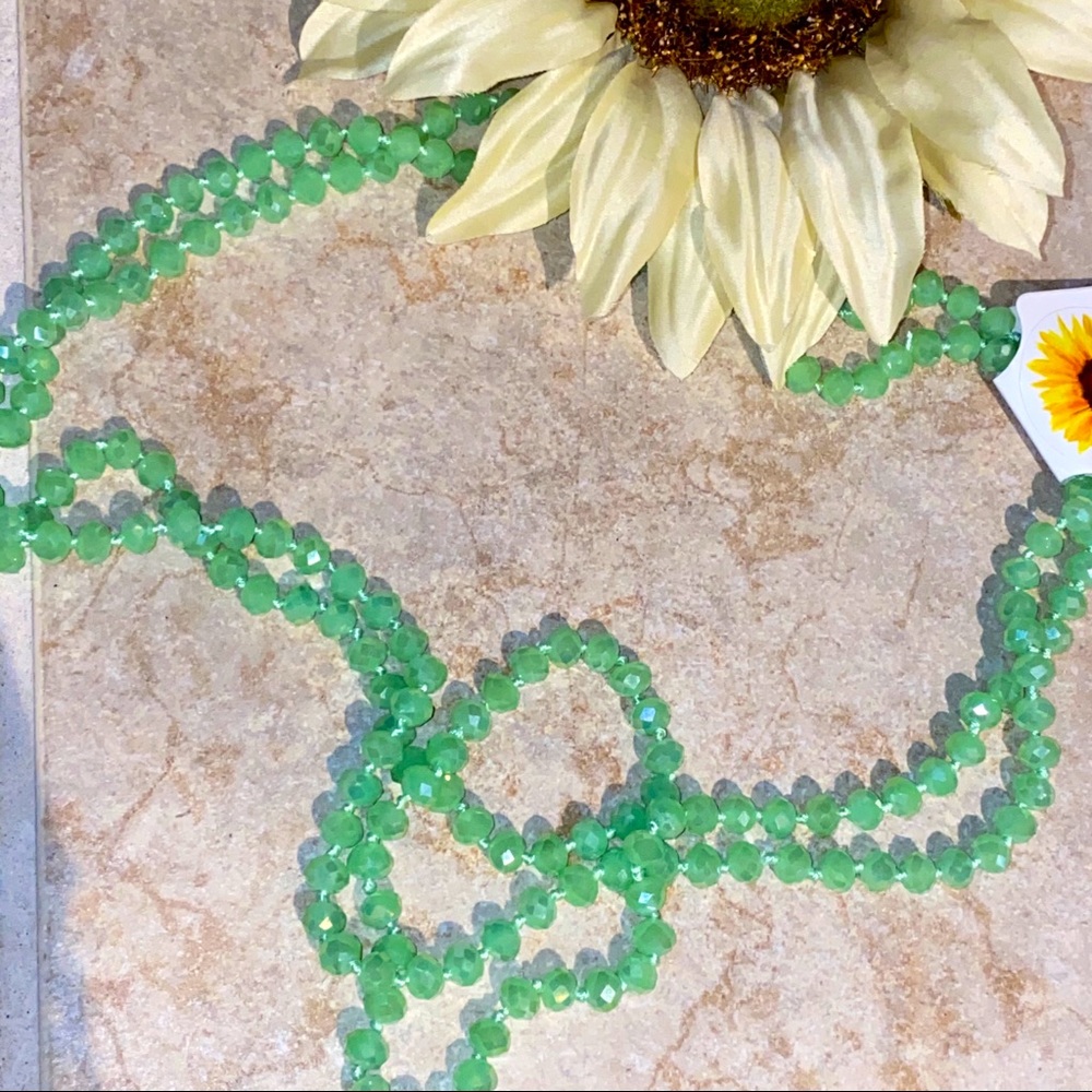 Green beaded necklace